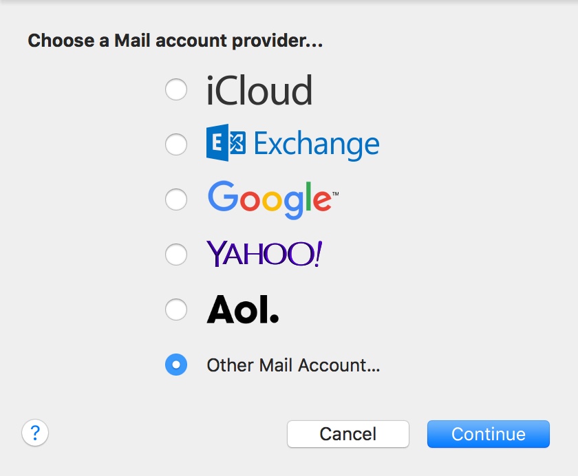 mac password not working for postbox mail client